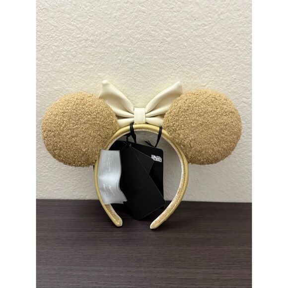 Loungefly Minnie Mouse Brown Sherpa Ears Headband